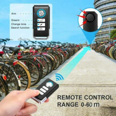 2× Bike Bicycle Anti-Theft Vibration Alarms Remote Control Vehicle Secure System