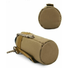 Tactical Army Molle Cooler Sleeve Cover Pouch Water Bottle Bag With Metal Hook