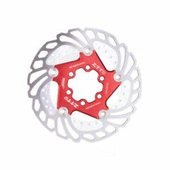 MTB Bicycle Disc Brake Cooling Floating Rotor 140mm 6 Bolts Rotor Steel Red