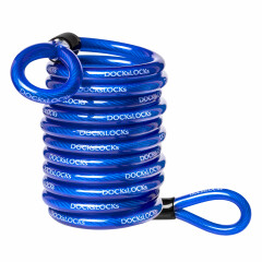 Anti-Theft Weatherproof Coiled Security Cable with Looped Ends