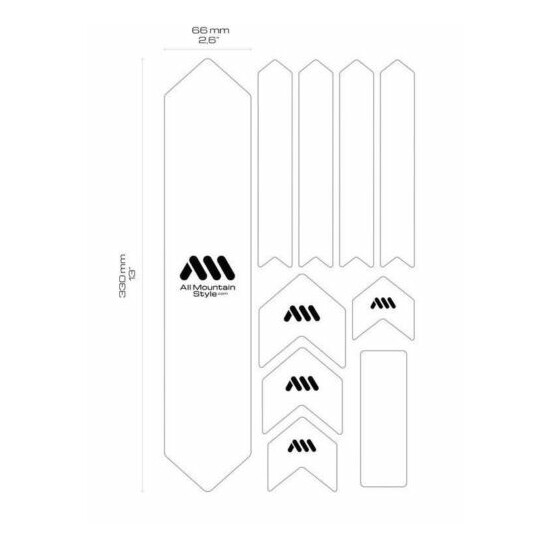 All Mountain Style AMS Frame Guard XL Protection Stickers Fractal/Skull