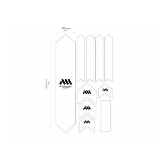 All Mountain Style AMS Frame Guard XL Protection Sticker White Maori