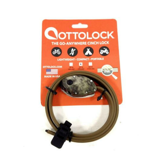OttoLock Cinch Bicycle Combination Lock w/Kevlar &Steel, 30'', Camo