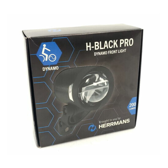 Herrmans H-Black Pro Dynamo Bicycle LED Head Light w/Bracket