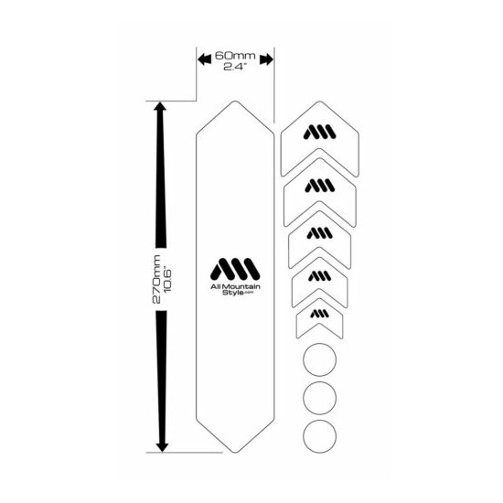 All Mountain Style AMS Frame Guard Protection Stickers Clear/Cheetah