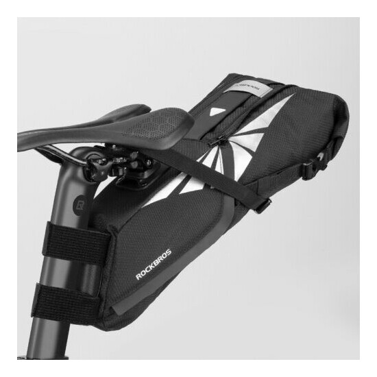 ROCKBROS Foldable Bike Saddle Bag 8L Waterproof Mountain Road Bike Seat Rear Bag