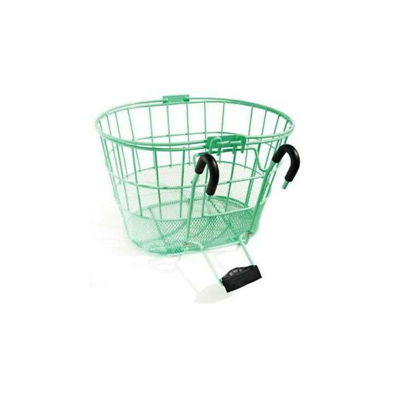 ColorBasket Oval Mesh Bottom Lift-Off Front Bike Basket Mint Green