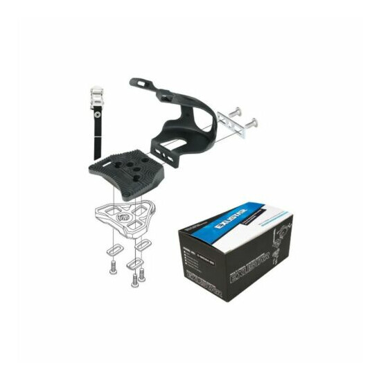 Exustar Clipless Adapter Pedal with Toe Clips & Straps Cleats Sold