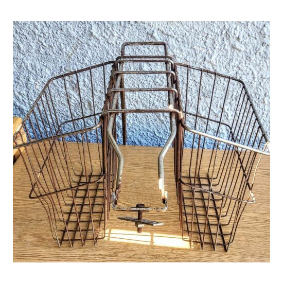 Vintage Rear Bicycle Basket Metal Twin metal baskets / Paperboy Androck Schwinn 