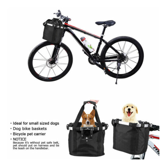 Bicycle Front Handlebar Basket Detachable Bag Pet Dog Carrier Bag Bike Baskets B