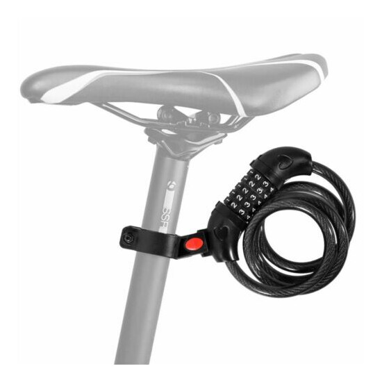 Digital Password Bicycle Lock Bike Steel Security Cable Lock Anti Theft Mounting