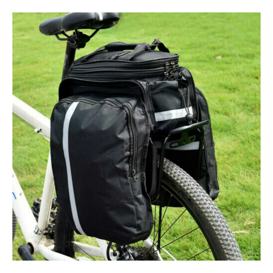 Bike Double Pannier Bag Bicycle Rear Seat Saddle Fold Package High Capacity Big