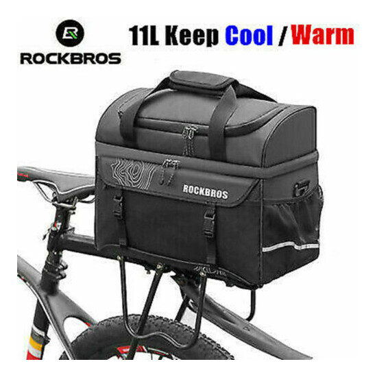 ROCKBROS 11L Insulated MTB Road Bike Bag Bicycle Trunk Cooler Rear Seat Pannier