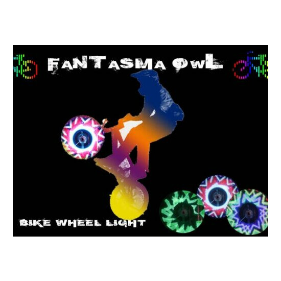 Fantasma OWL Spoke Wheel LED Light, 8 Images, 20" Wheel, One Wheel (BK-2071)