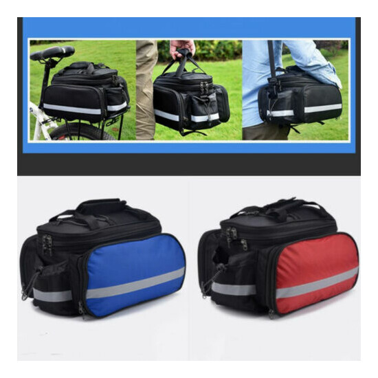Bike Double Pannier Bag Bicycle Rear Seat Saddle Fold Package High Capacity Big